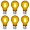 Luxrite A19 LED Edison Yellow Light Bulbs 4.5W 60W Equivalent Clear Glass E26 Base, 6PK LR21725-6PK - alternate 1
